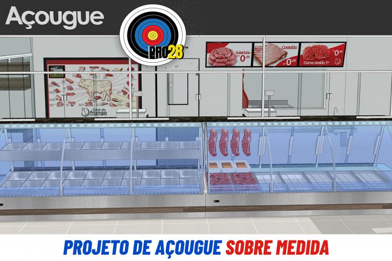 Balcão de carnes para açougue 1 Balcão de carnes para açougue 1